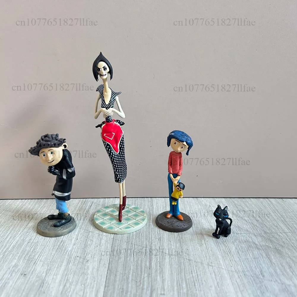 ﻿ Coraline niño personaje torcido Sr. Bobinski fantasma madre gato escena conjunto de 3 piezas modelo de figura de acción juguetes muñeca móvil conjunta