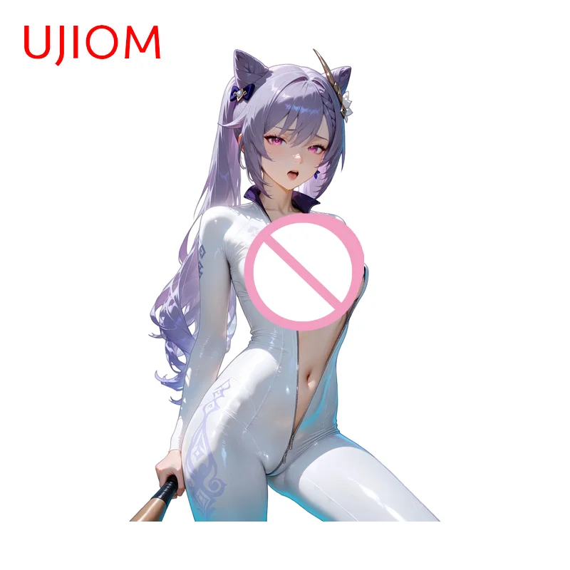 UJIOM Genshin Impact Fashion KeQing Wall Sticker Amusing Fancy Simulated Decal Versatile Creative Kitchen Cupboard Decoration