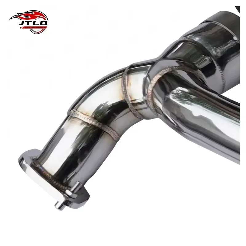 Polished Turbo Downpipe Front Pipe Race Pipe Full System for Porsche 718 Cayman GTS 2.5T Stainless Steel Exhaust