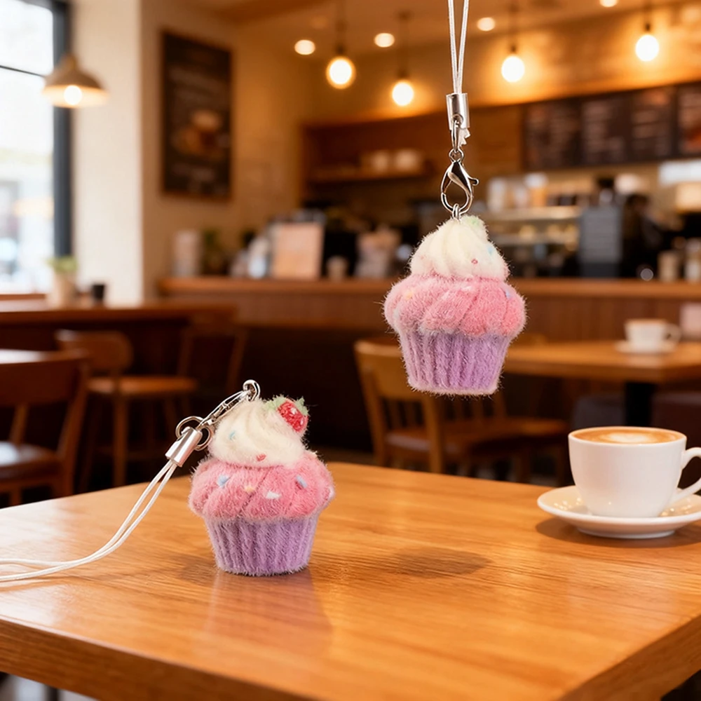 2026 الاتجاه الجديد يتدفقون ثلاثية الأبعاد الوردي الفراولة كعكة الحبل لطيف الهاتف Charms قلادة Kawaii ديناصور المفاتيح سماعة الزينة #2