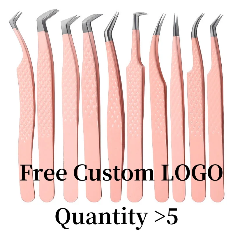 90-graden wimperpincet voor wimperextensions Clip Nanometer Hoge precisie Fiber Tip Grip Mega Volume Isolatie Wimpergereedschap