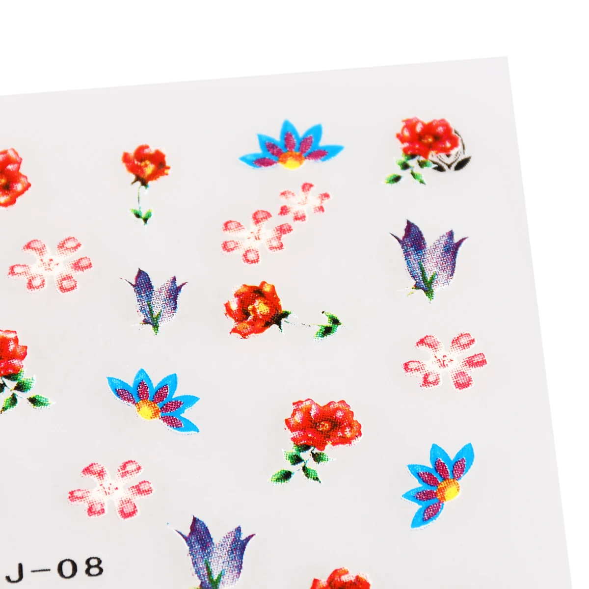 50pcs/set Stickers Flower 3D Nail Sticker Spring Floral Leaves Adhesive Transfer Decals Slider DIY Nail Art Decoration Wholesale