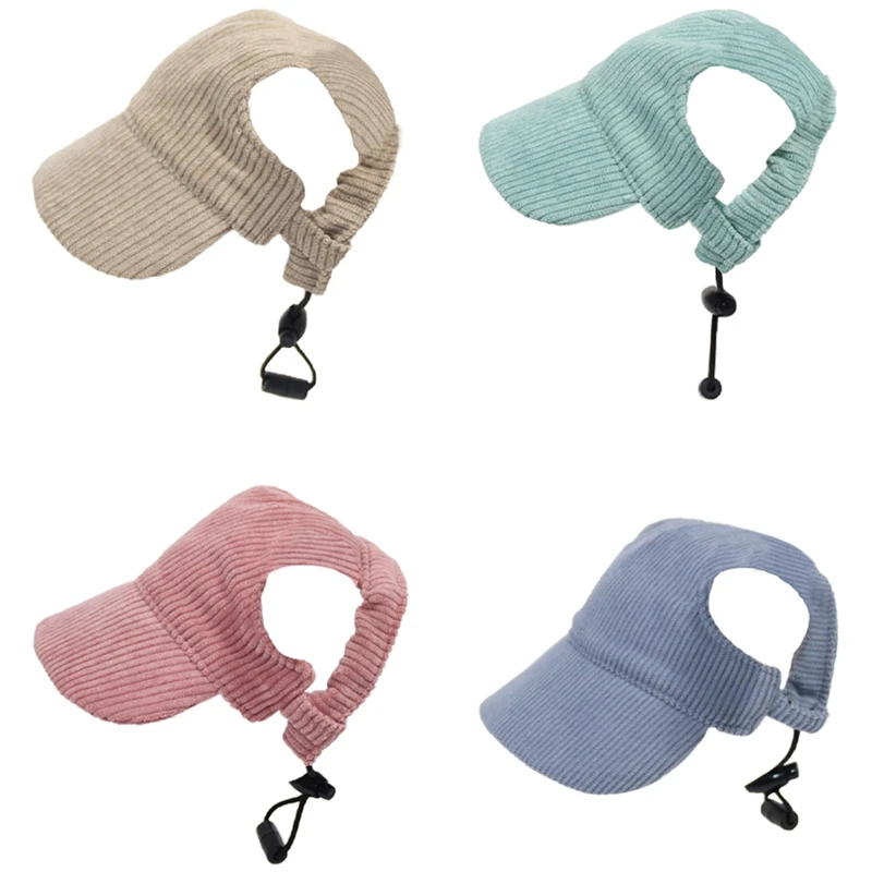 Dog Sun Hat Fashion Casual UV Protection Breathable Ear Holes Adjustable Pet Hat For Outdoor Travel Camping