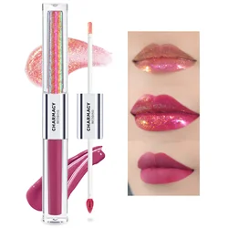 CHARMACY 2 in 1 glitter lip gloss Moisturing longstay duochrome lip glaze 8 color makeup for women