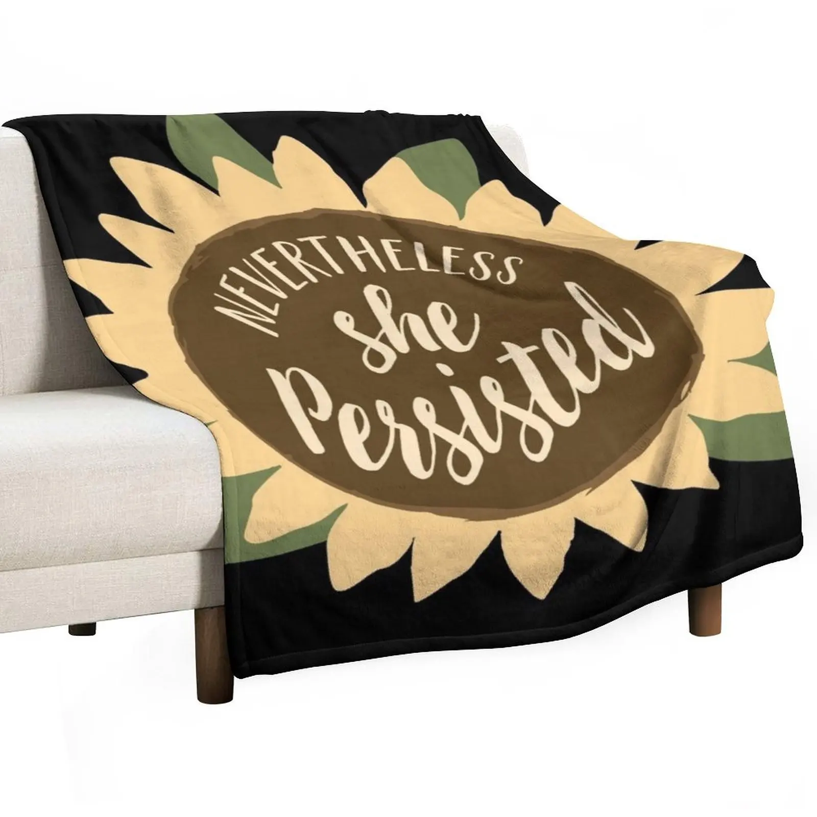 Nevertheless She Persisted Throw Blanket Plush Baby Soft Plush Plaid For Decorative Sofa Blankets