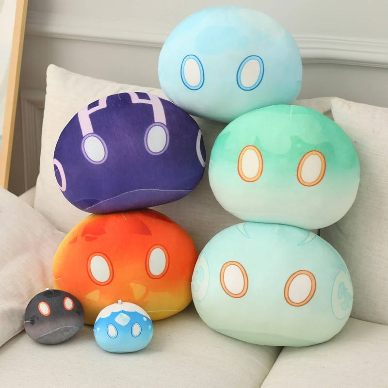 10cm Genshin Slime Plush Pendant Toys Genshin Impact Stuffed Pillow Cute Anime Game Original God Cosplay Fans for Kid Gift