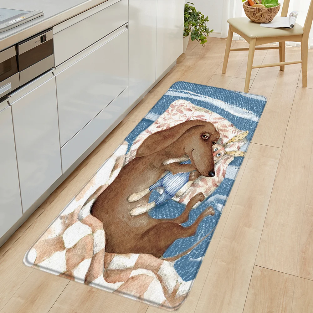 Dachshund Dog Kitchen Rugs Outdoor Entrance Doormat Exterior Entrance Door Bedroom Rug Customize Hallway Carpet Door Entry Mats