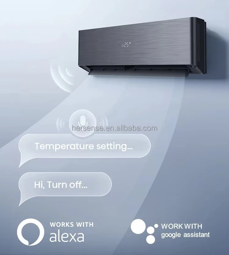 Smart Home AC 9000BTU 12000BTU, High Efficiency Cooling, R32 Gas, Black, CE Certified, Energy Efficient Air Conditioner