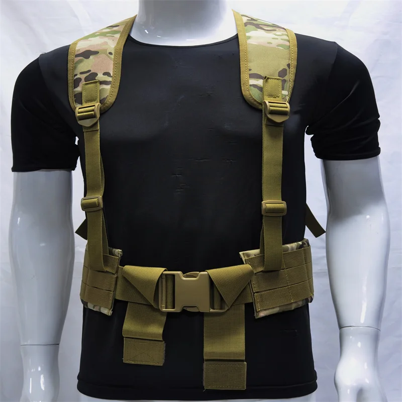 

SOETAC Tactical Shoulder Belt Molle Outdoor CS Game Waist Strap Adjustable Hunting Oxford Belts