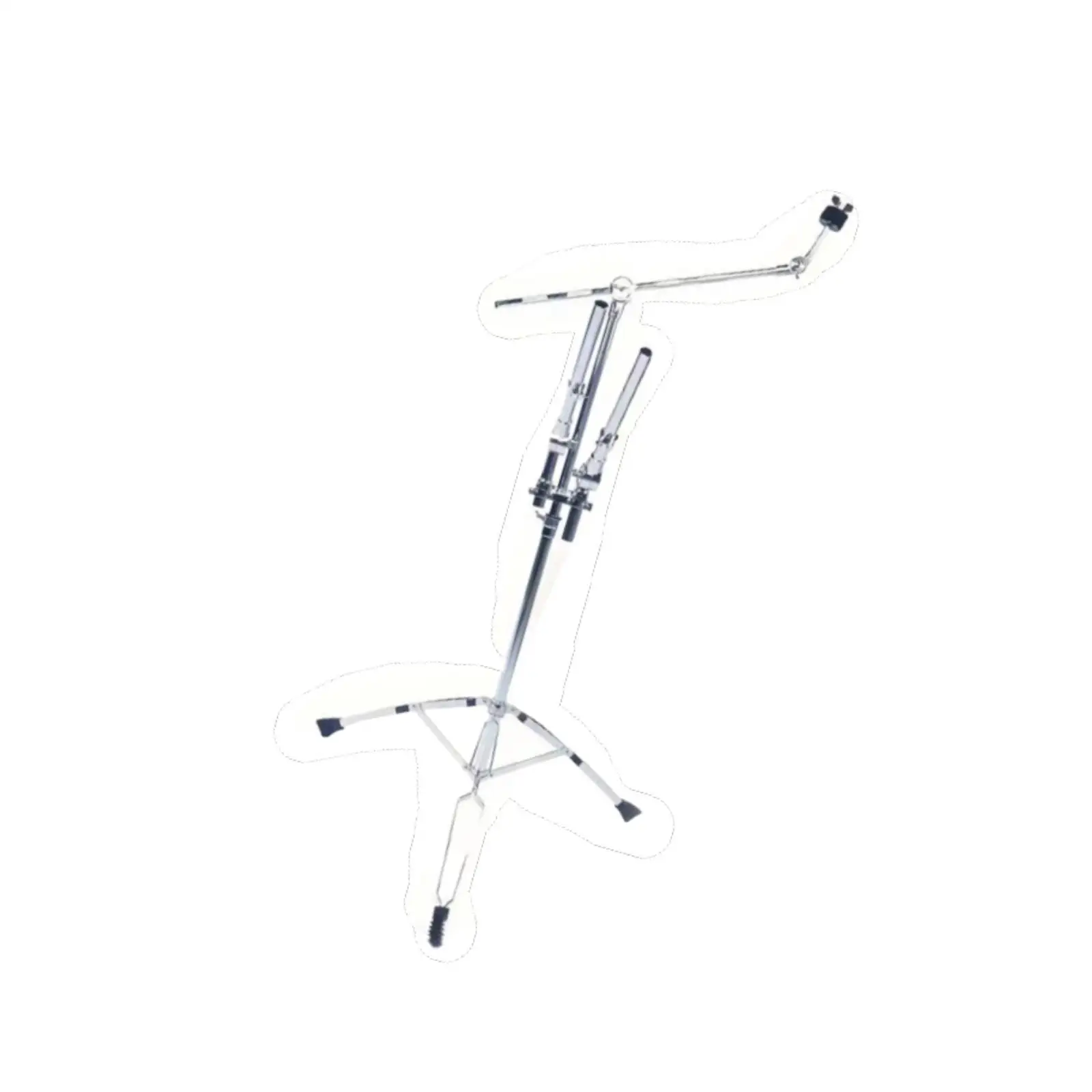 Cymbal Stand Instrument Holder Foldable Nonslip Adjustable Hardware Cymbal Tilter Double Braced Tripod for Studio Music Room