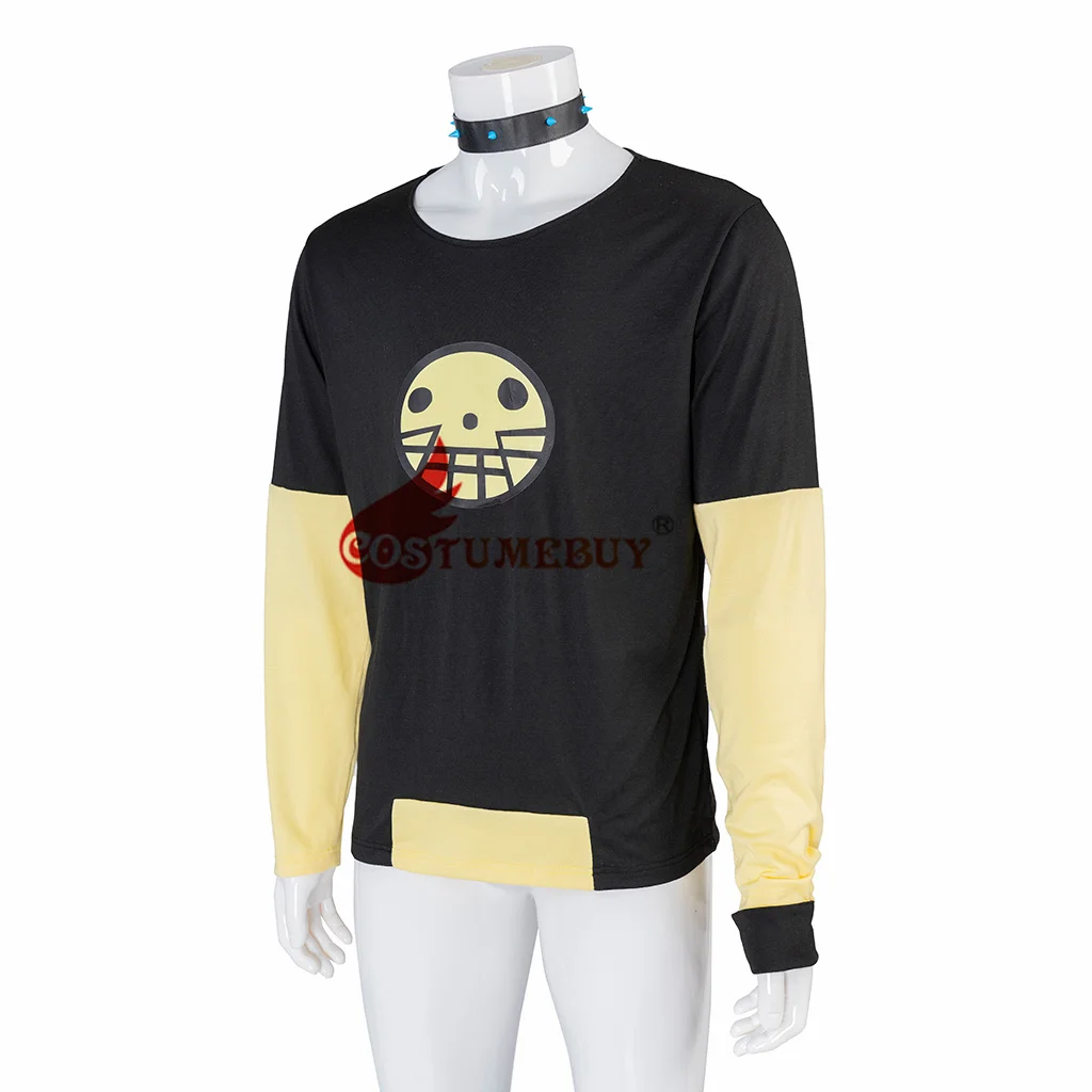 Total Drama Duncan Cosplay Costume Duncan Skull Shirt Men Casual Long Sleeve T-Shirt Top Tees Sport Streetwear Halloween Costume