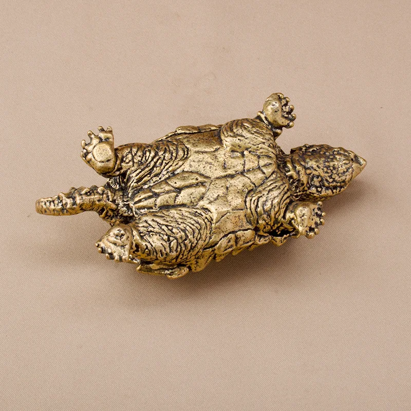 Little Fairy/ Retro Brass Creative Solid Crocodile Turtle Home Ornaments Decoration Office Desktop Tea Pet Home Decors Crafts