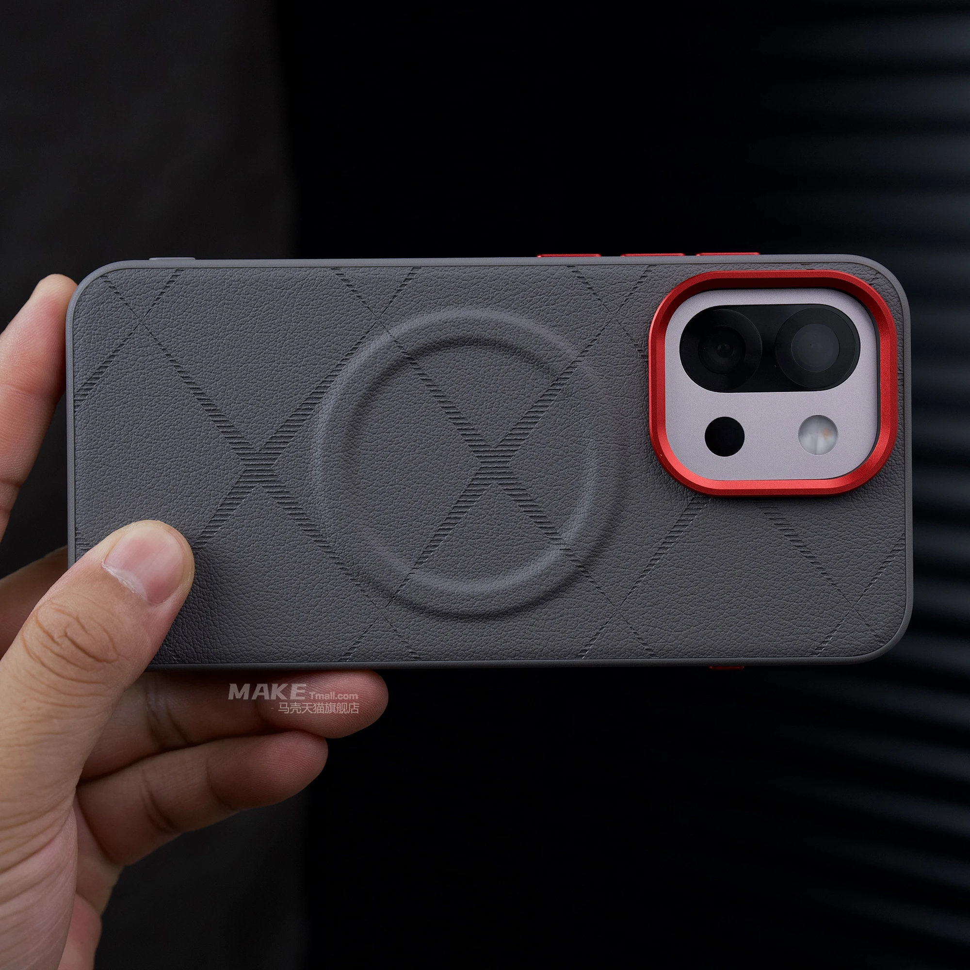 Etui na OnePlus 13T 13S, luksusowe, z twardej skóry PU, z magnetycznym mocowaniem do bezprzewodowego ładowania MagSafe, odporny na wstrząsy bumper. — zdjęcie produktu 3