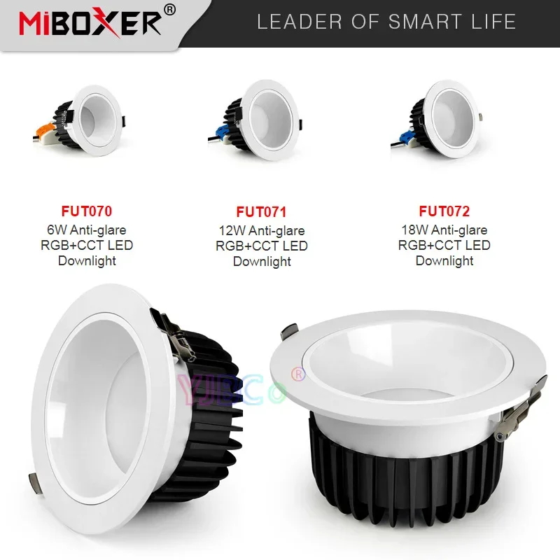 

Miboxer, 6 Вт, 12 Вт, 18 Вт, антибликовый RGB + CCT светодиодный локальный светильник, 110 В ~ 220 В переменного тока, регулируемая яркость RGBCCT, умный семейный потолочный светильник, внутренняя лампа