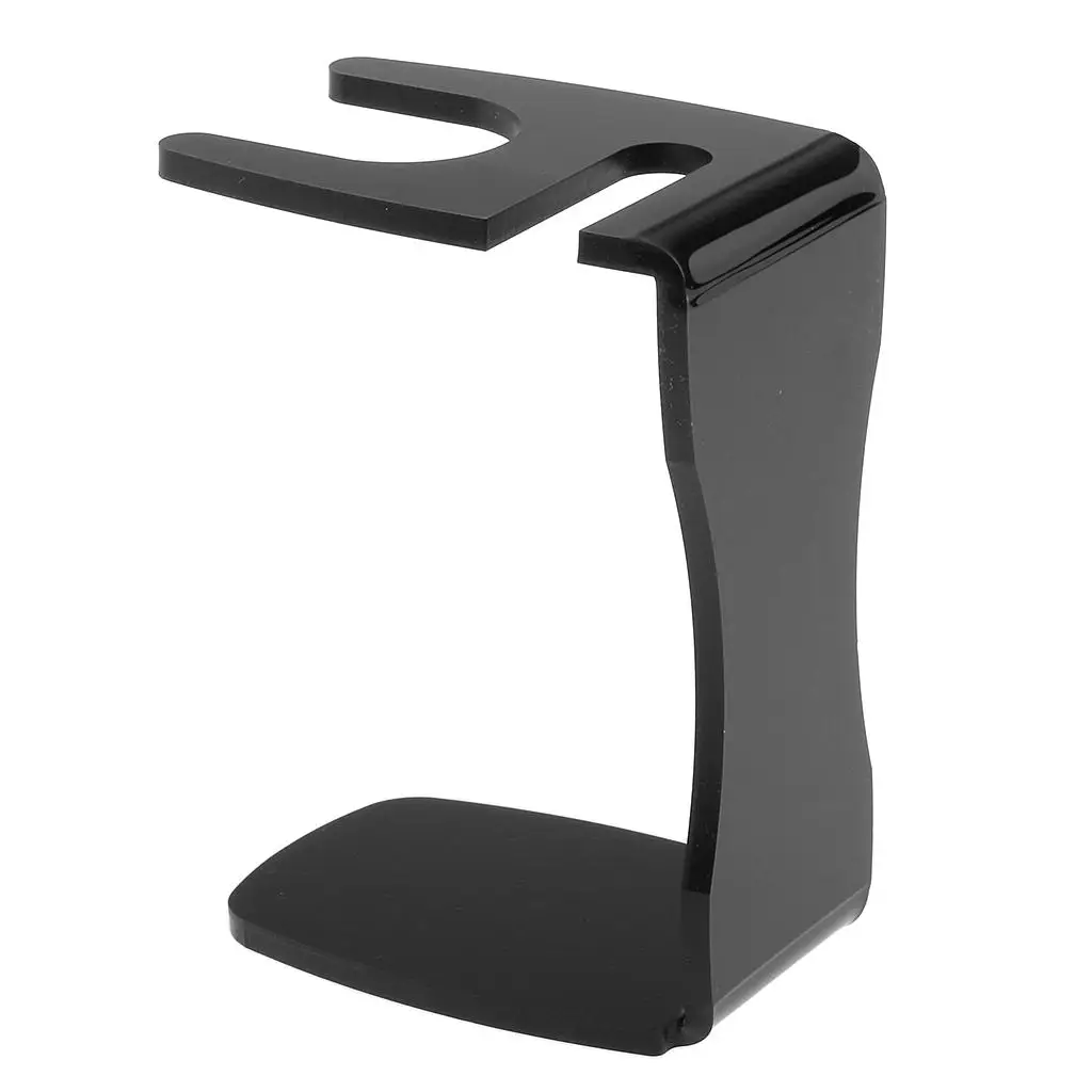 Razor Brush Stand Acrylic Shaving Brush Holder Black Display for Shave Cream Brush Storage for Barbershop Supplies
