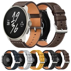 20mm 22mm Soft Leather Strap For SUUNTO 9 PEAK PRO DLC / 5 PEAK Wristbands For SUUNTO RACE S / OCEAN / VERTICAL Smart Watch Band