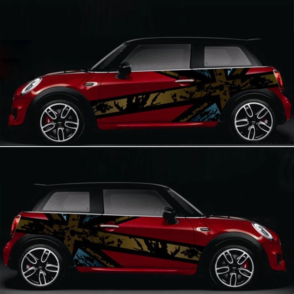 Car Body Side Union Jack Sticker Decor Decals Decoration Accessories For MINI Cooper F54 F55 F56 F60 R55 R56 R60 Countryman view 6