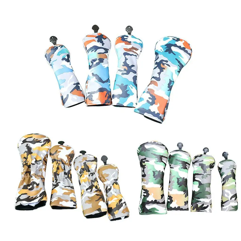 Golf Wood Driver Cover Interchangeable Number Tag Headcovers Protection Pad for Club Fairway Hybrid Golf