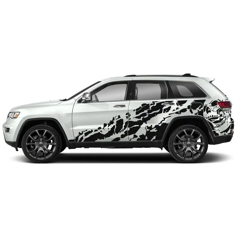 

Наклейки с черепом и скелетом, совместимые с Grand Cherokee WK WK2 2015 2019 2020 2021, Виниловая наклейка, наклейка, Виниловая наклейка, кошмар