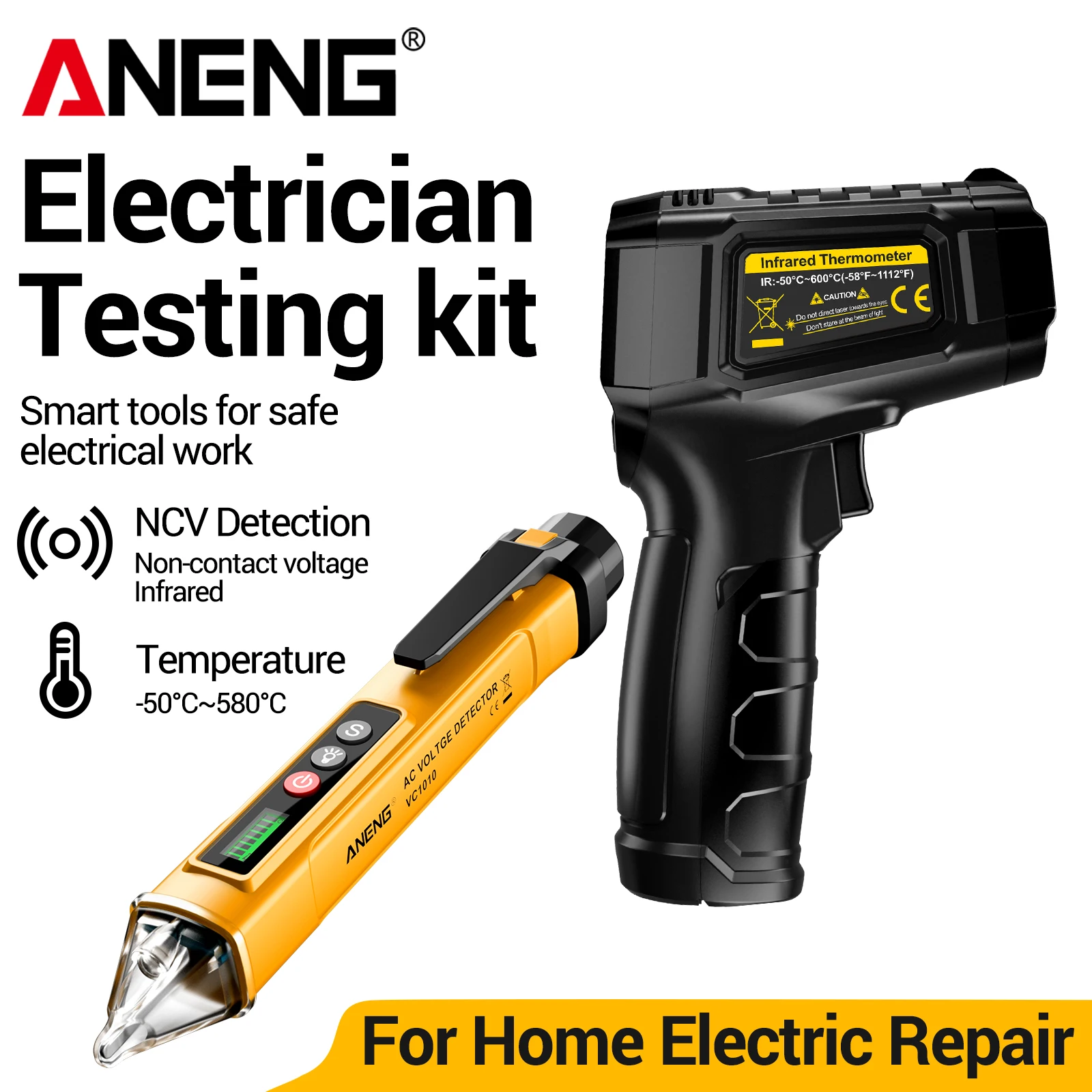 Industrial Laser Pen - ANENG TH202 laser thermometer with VC1010
