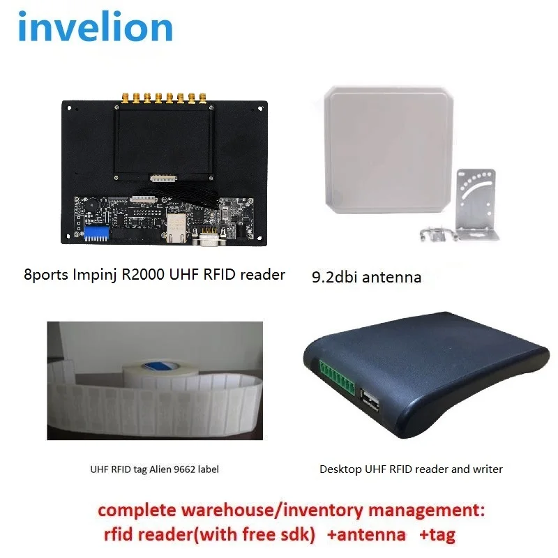 UHF RFID Reader Module Indy Impinj R2000/E710 TTL/RS232/TCP IP Interface Free C# SDK Source Code 1/2/4/8/16 ports RFID Module