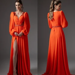 Straight V-Neck Beach Gown, Beading, Plissado, vestidos longos, Ocasião sob medida