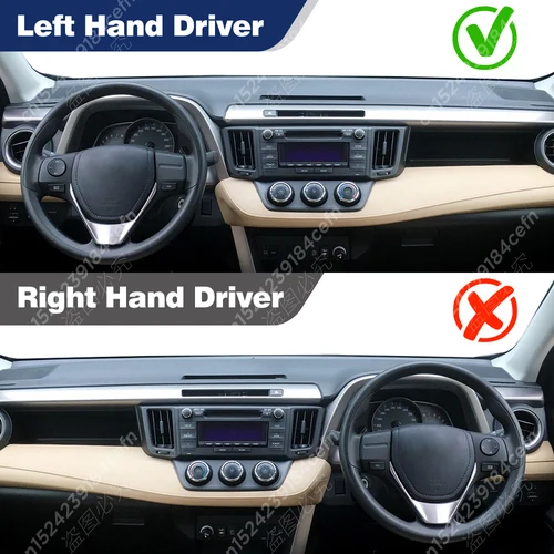 Imagen 2 del producto Cubierta del salpicadero del coche para Toyota RAV4 2013 2014 2015 2016 2017 2018 alfombrilla para salpicadero parasol alfombras Anti-UV accesorios de coche