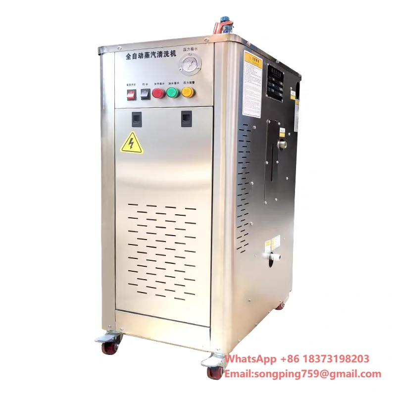 Limpiador a vapor comercial de acero inoxidable de alta temperatura, lavadora Industrial de alta presión para coche, equipo de grasa de cocina Manual