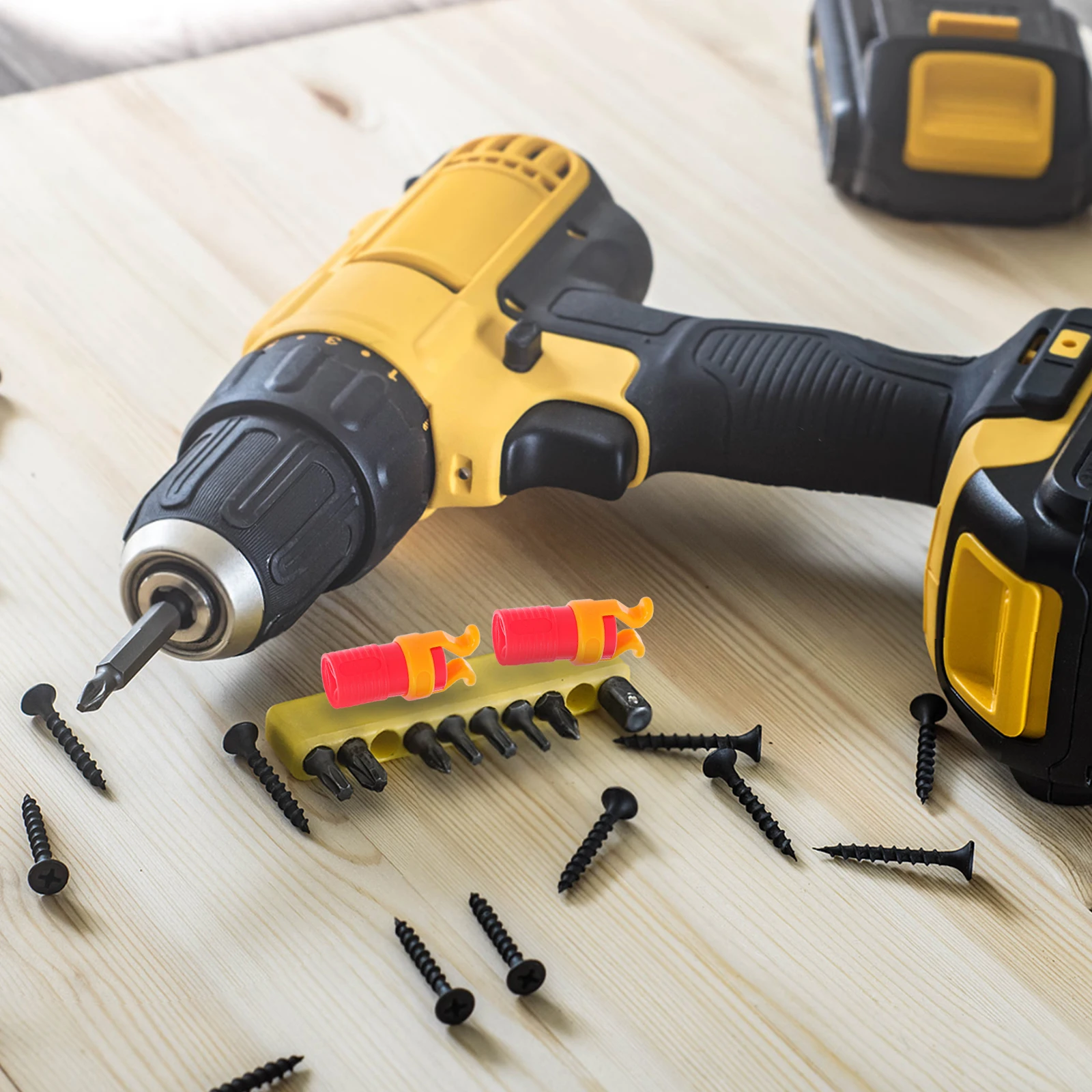 

4Pcs Screw Holder ABS Plastic Clamper Sleeve for Drill Screwdriver Woodworking Tool Screw Fixing HardwareScrew Gripper