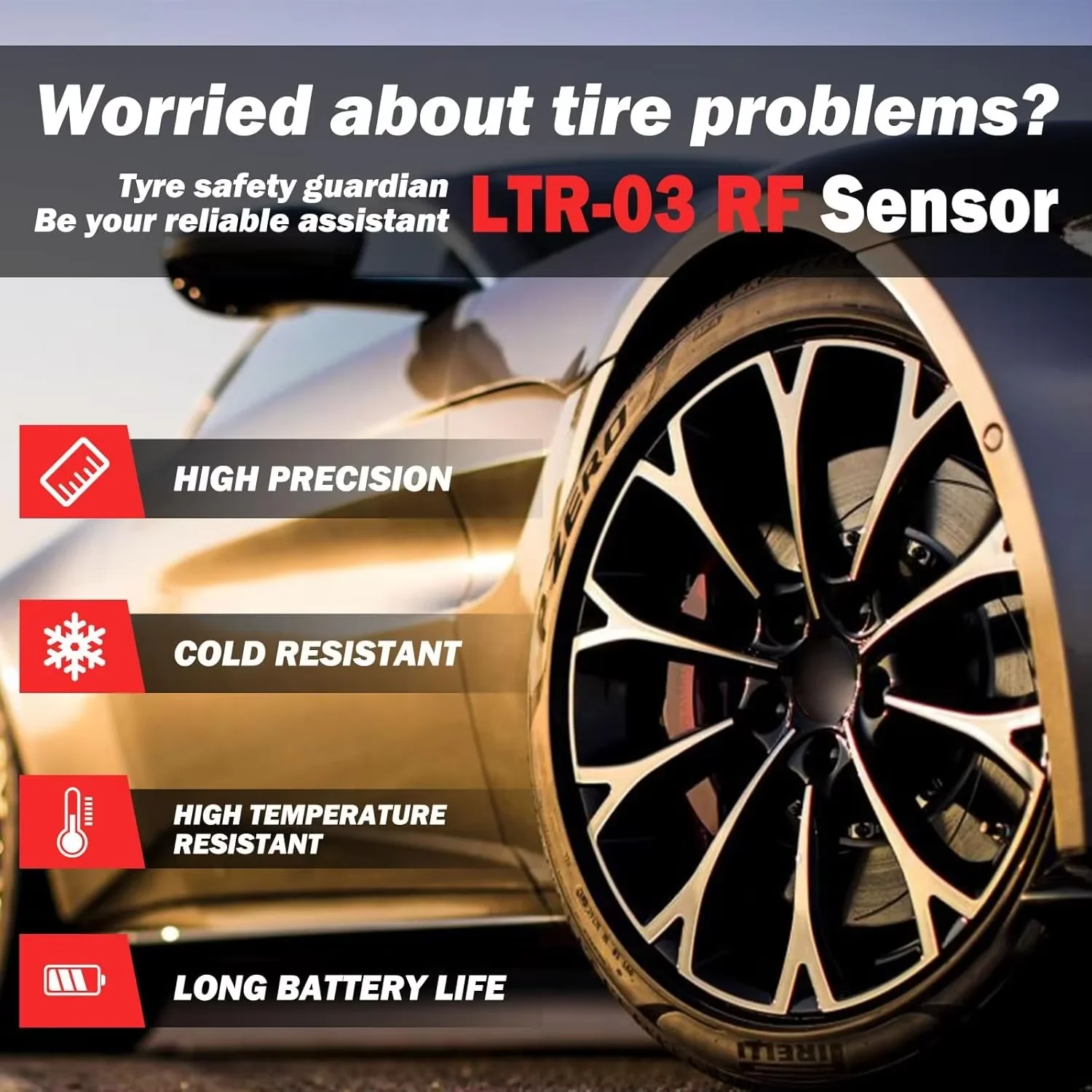 Launch RF Sensor X431 LTR-03 RF05 315/433MHZ 2in1 Car TPMS Tire Pressure Sensor with LAUNCH CRT5011E I-TPMS English Packaging