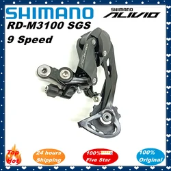 SHIMANO ALIVIO M3100 9V REAR DERAILLEUR SGS SHADOW RD-9 speed for MTB bike Original parts