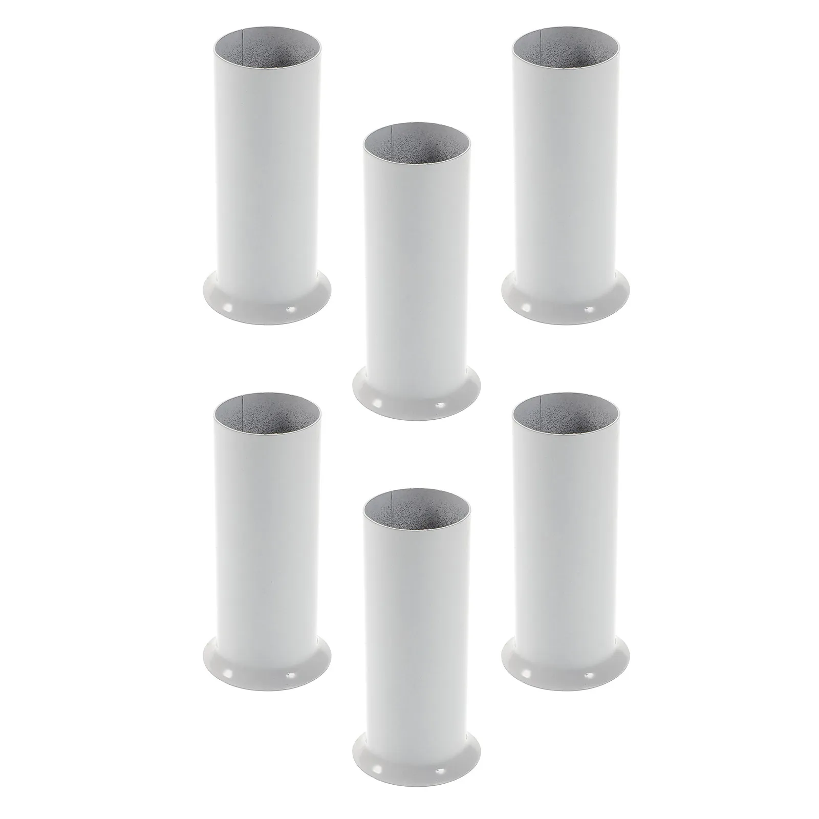 6Pcs Light Base Sleeves Chandelier Socket Covers Metal Tube Sleeves Wide Round Base for Hanging Light Bulb Socket Cover