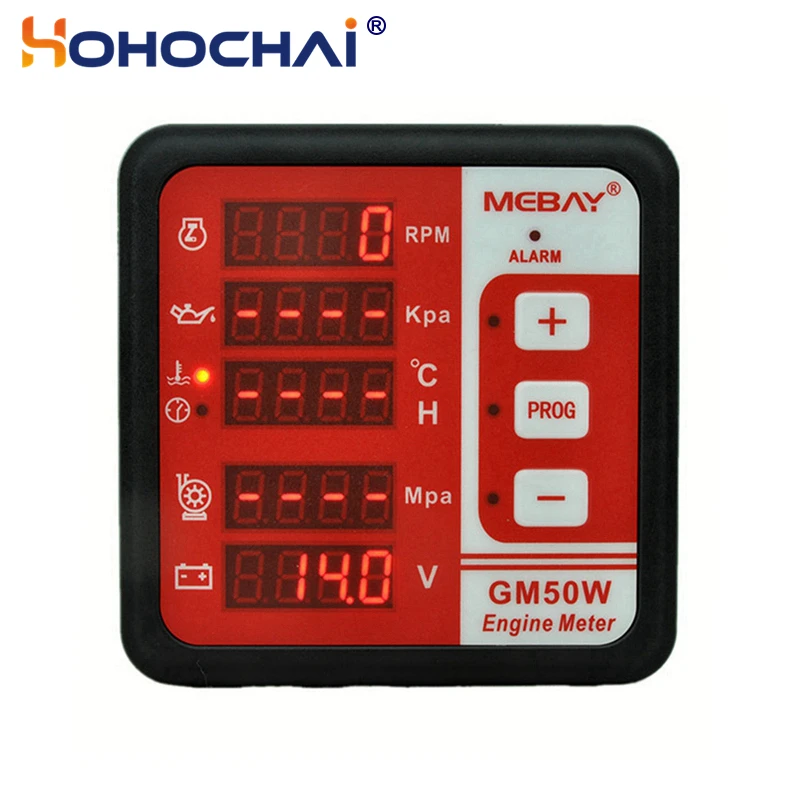 

Mebay GM50W Multi Function Diesel Engine Digital Meter Generator Set Water Pump Unit Controller Gauge