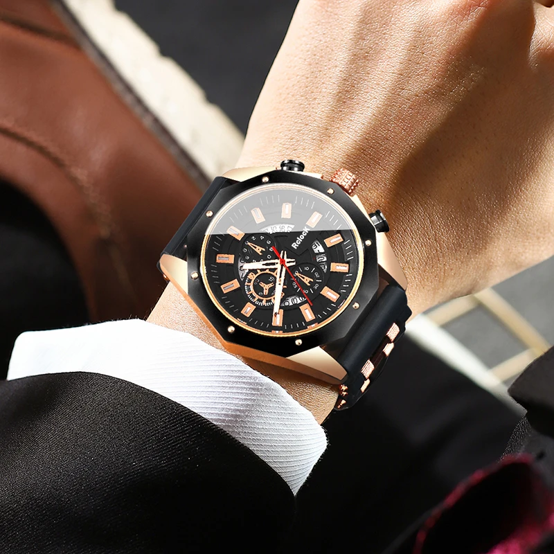 2pcs/set Men's Circular Calendar Watch - Silicone Strap, Simple Casual and Fashionable Business Style, Daily Wear Men's Watch