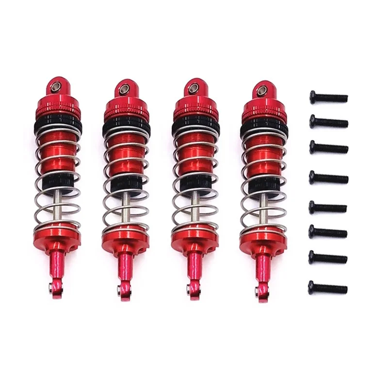 Metal Oil Shock Absorber for Wltoys 144001 144002 144010 124007 124016 124017 124018 124019 RC Car Upgrade Parts, red