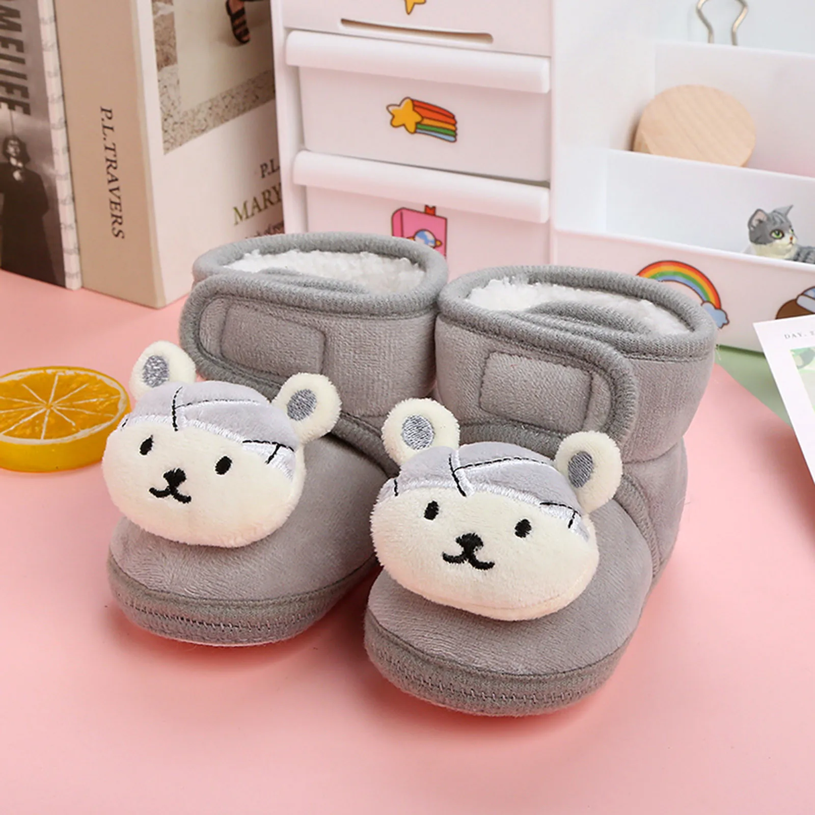 Sepatu Bayi Baru Lahir Super Hangat Sepatu Alas Kaki Anak Laki-laki Anak-anak Balita Bayi Bersol Lembut untuk Bayi Perempuan Sepatu Bot Musim Dingin Putri