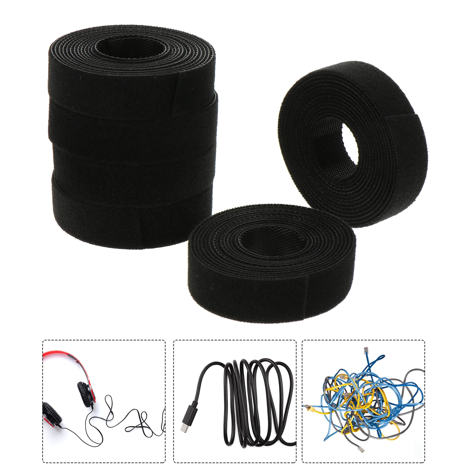 

Power Cord Straps Hook Loop Cable Ties Wraps Electric Wire Organizer Fastening Ties Bundle Computer Electronics Gifts