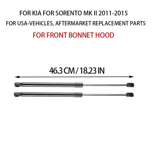 Imagen 2 del producto 2 uds soportes de elevación de capó delantero puntales de choque para Kia Sorento MK II 2011-2015 81160-1U100 811601U100
