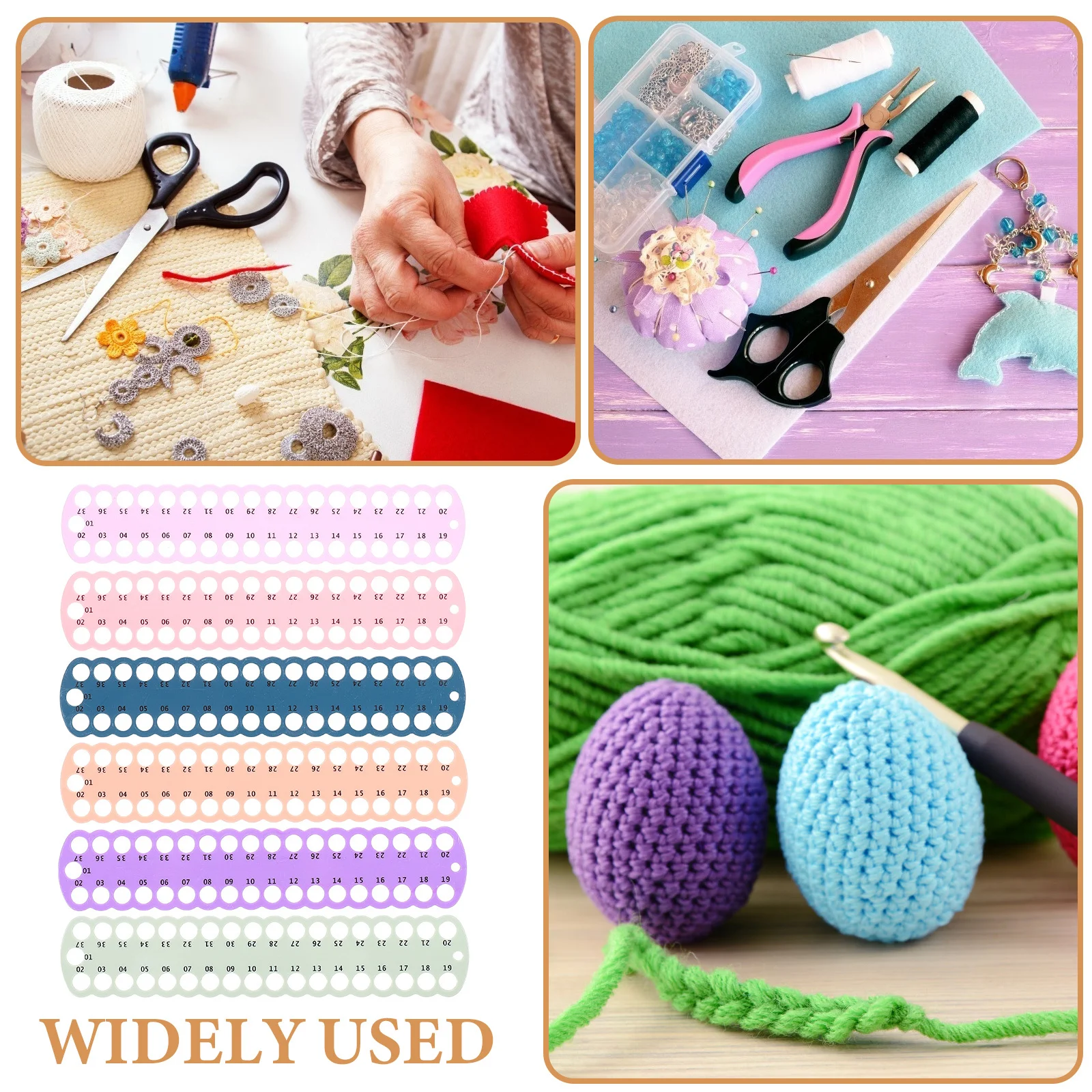 6Pcs Wear-Resistant Thread Holder Multi-Hole Embroidery Organizer Portable Floss Accessories Daily Use Thread Organizer