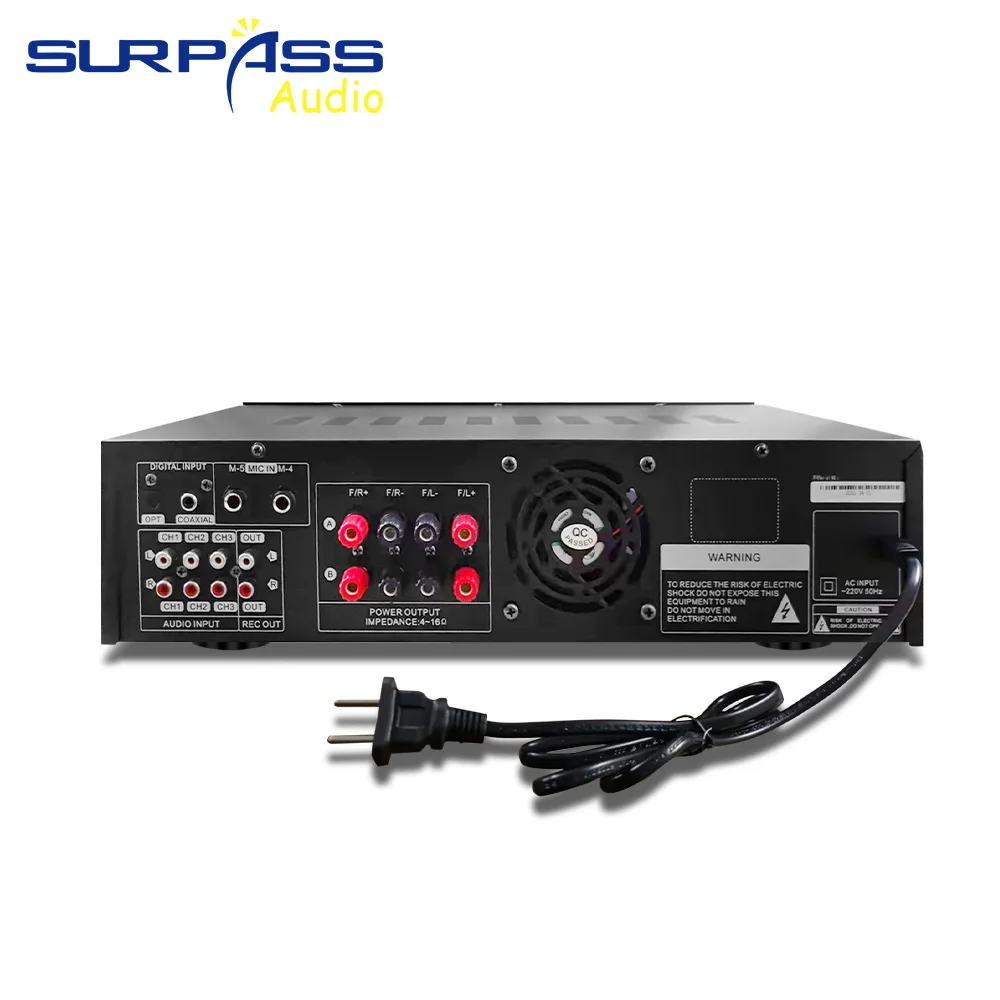 Домашний HIFI усилитель 8 Ом 150 Вт Bluetooth 5,0 усилители USB пульт дистанционного управления микрофон вход аудио звуковая система для вечеринки караоке-театра