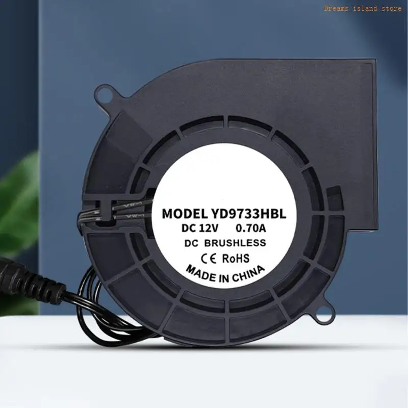 97mm 12V Centrifugal Blower Fan Ball Bearing for Electronics Cooling and Ventilation Outdoor Electric BBQ Blower Fan HX6C