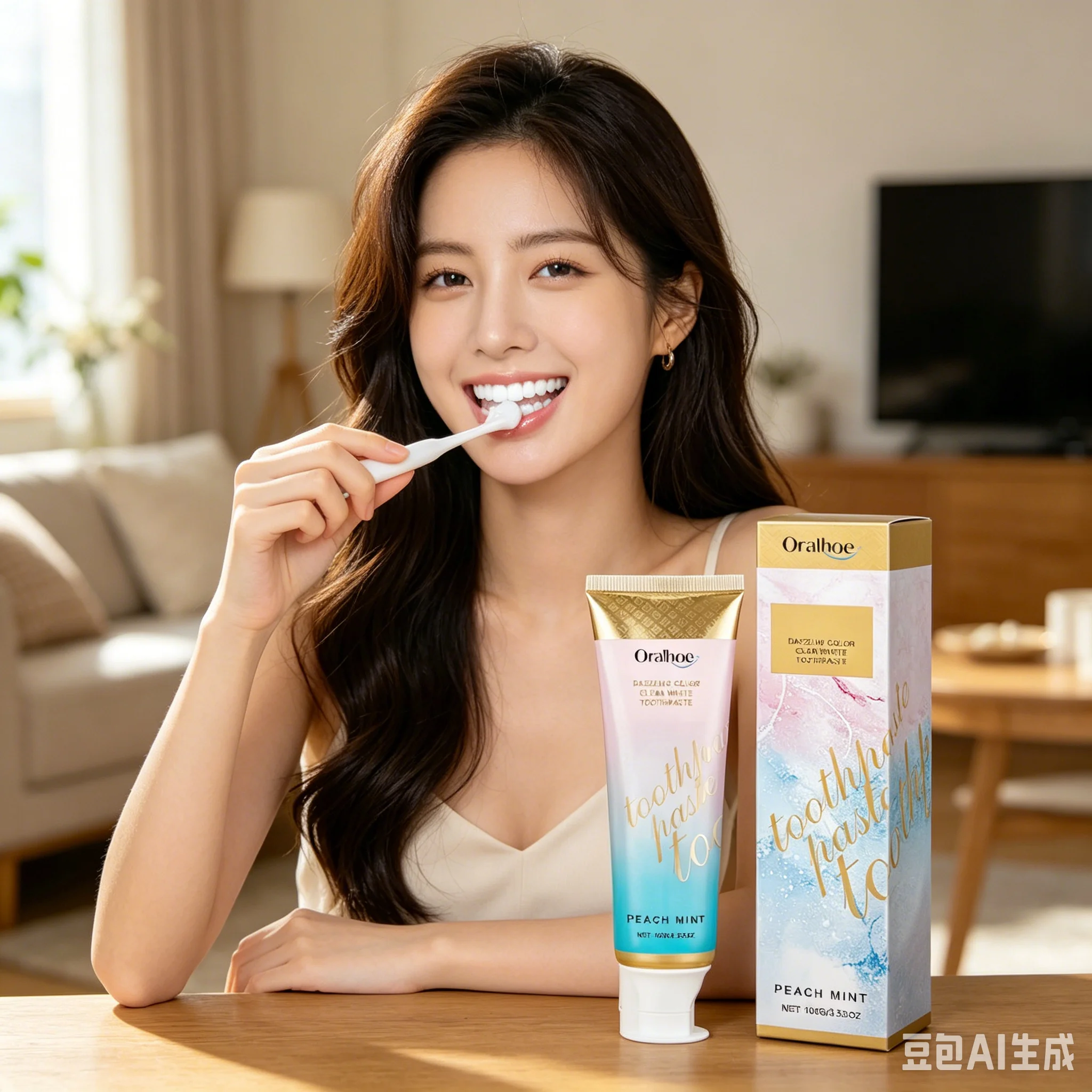 

ORALHOE Natural Formula Brighten Toothpaste Powerful Stain Remover Whiten Dull Teeth Prevent Plaque Refreshing Mouth Daily Use