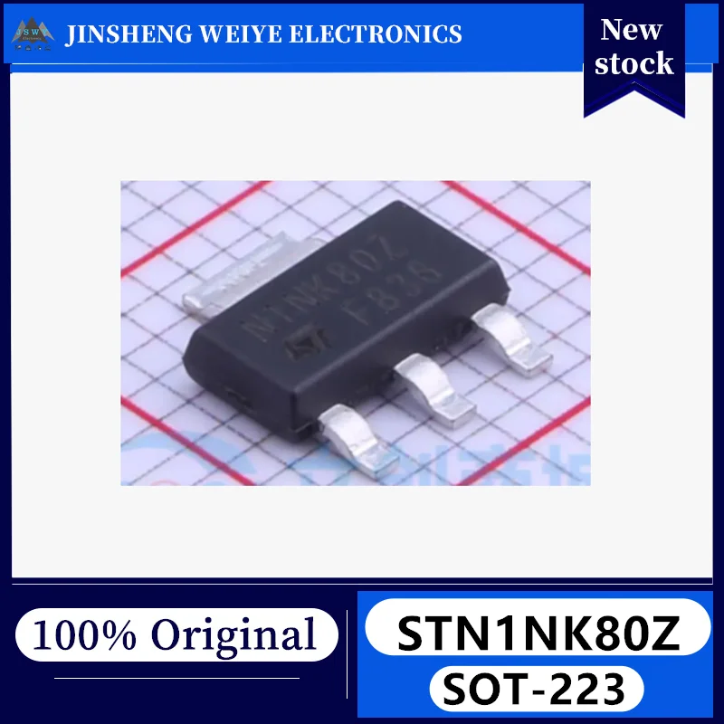 (20/100 pieces) N1NK80Z STN1NK80Z 0.25/0.95A 800V Transistor, SMD TO-223, Brand New Original, In Stock, Electronic Device IC