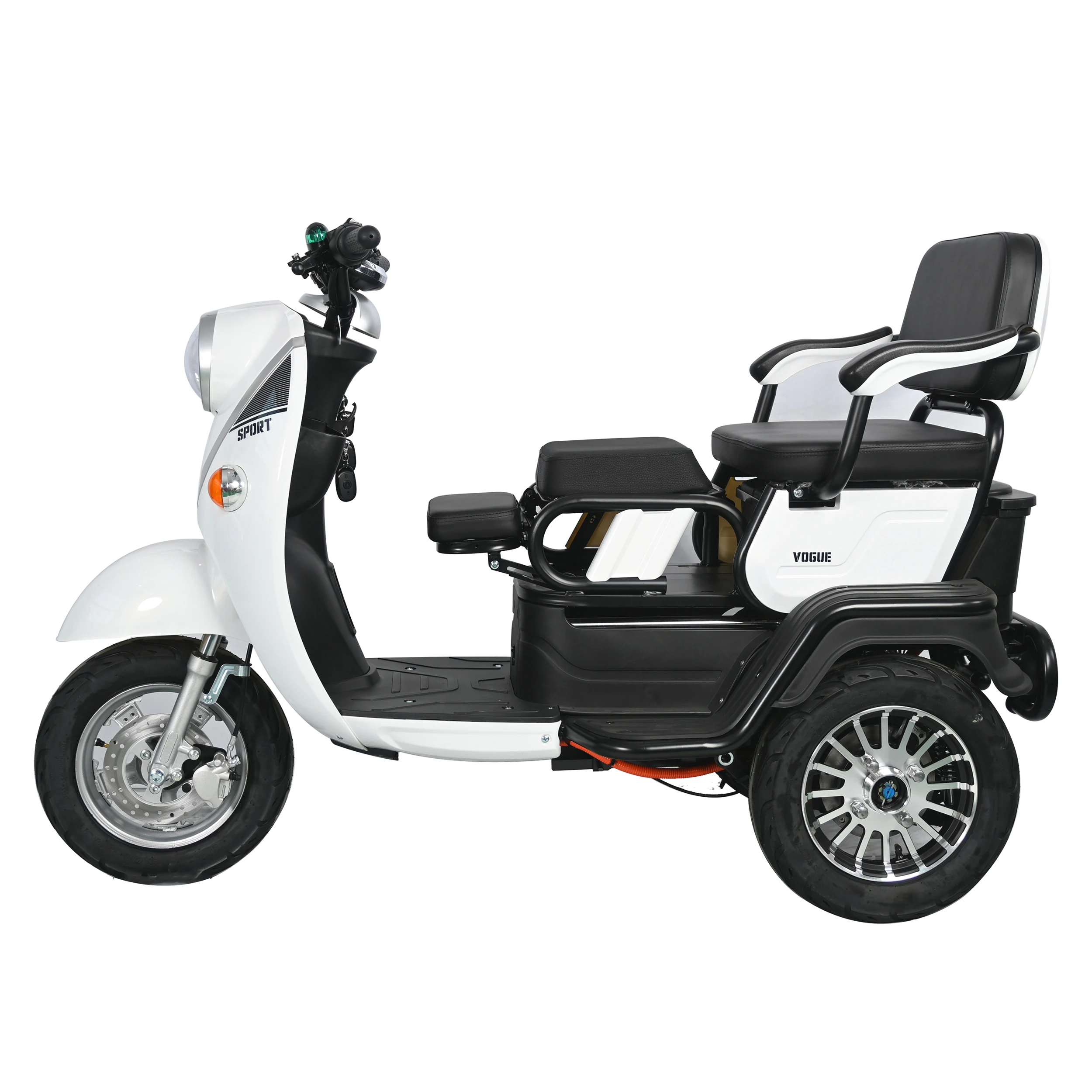 

Wholesale Amili EEC/DOT Certified Brushless Motor Electric Tricycle Low Speed 50km/h 200-300kg Payload Open Body 60v Passenger