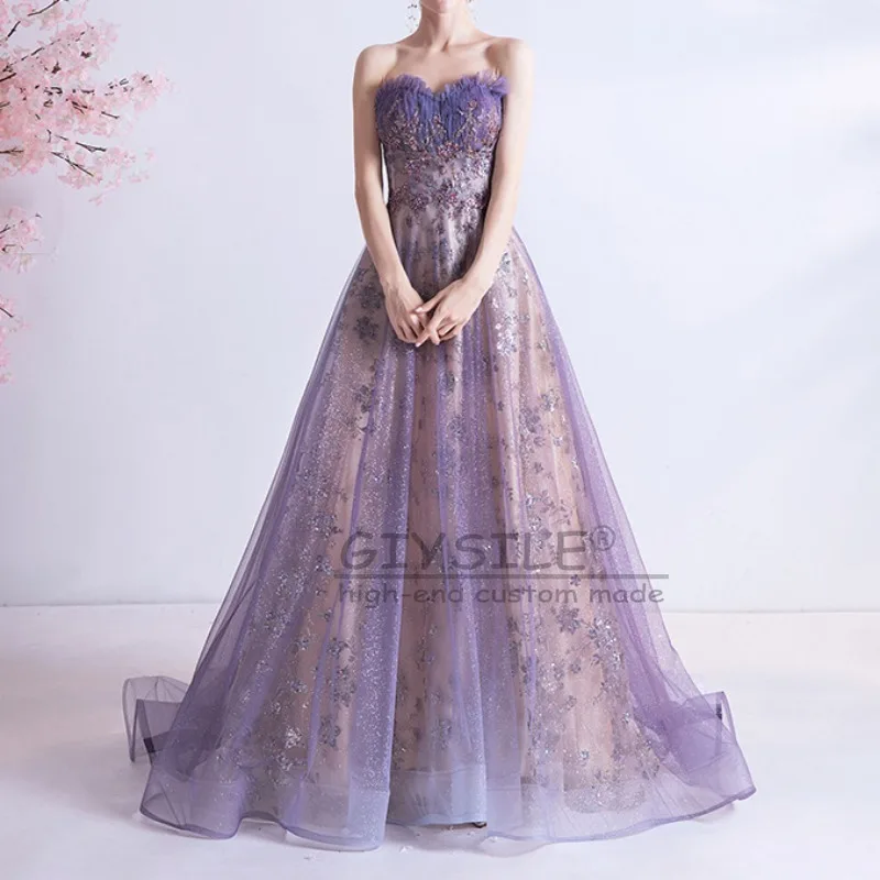 جديد مخصص حفل زفاف رداء حمالة الخصر النحيف مطرزة فساتين السهرة مطوي شبكة تصميم عبر الدانتيل متابعة فساتين لحضور الحفلات الموسيقية