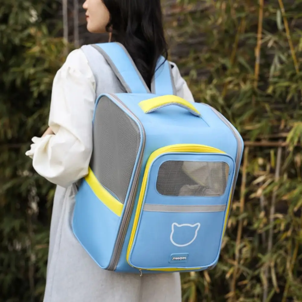 

Breathable Pet Carrier Backpack Windproof Wear-resistant Cat Outdoor Bag Bite Resistant Large Capacity Dog Carrying Bag