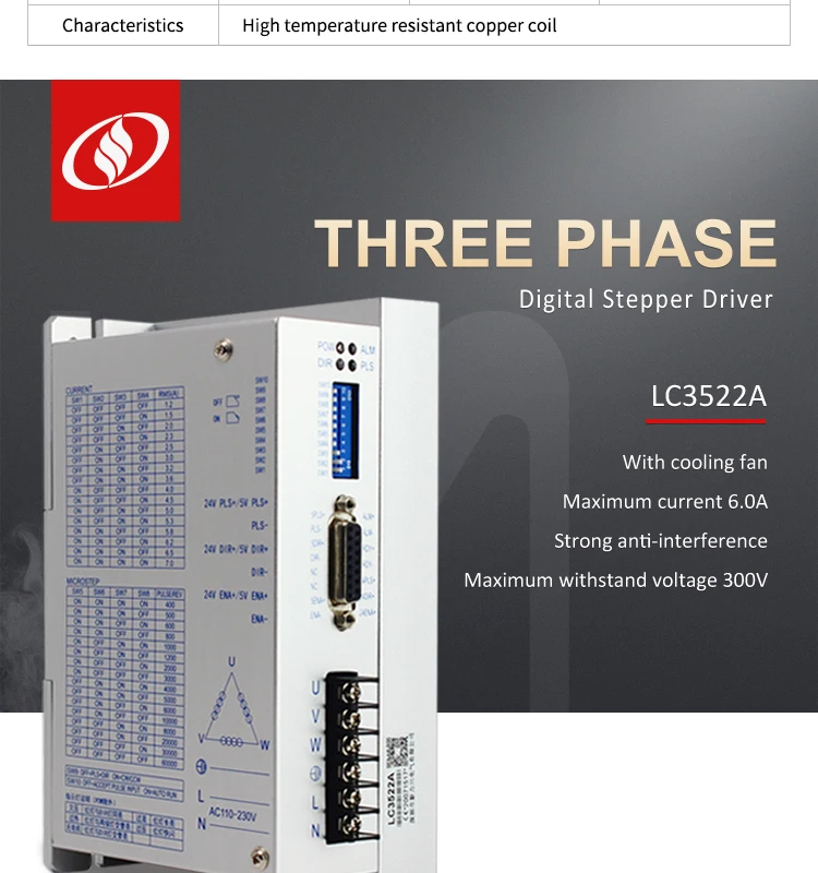 3 Phase  LC3522A  Stepper Driver 220vac to Match Neam 34 / 42/ 51