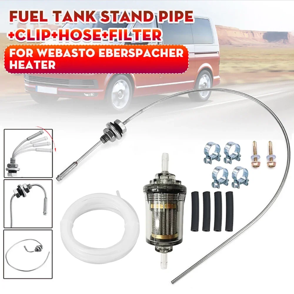 

Parking Heater Tube Fuel Tank Standpipe Kit Replaceable Parking Heater Fuel Line Kit for Webasto Heater Diesel Hose Clip
