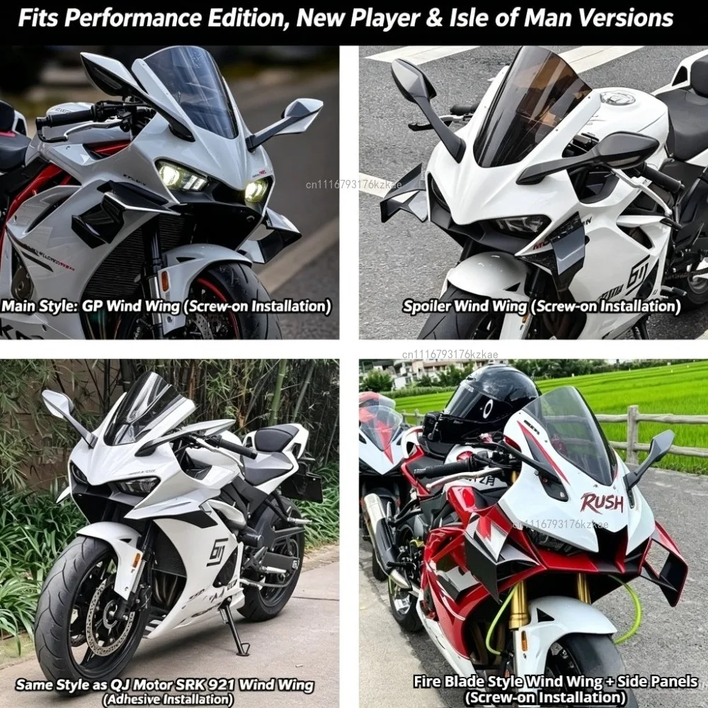 FOR KOVE 450RR Modification Aerodynamic Racing Fixed Wing Kit Fire Blade Side Spoiler Lower Lip Enlarged Wind Guide kit,sticker