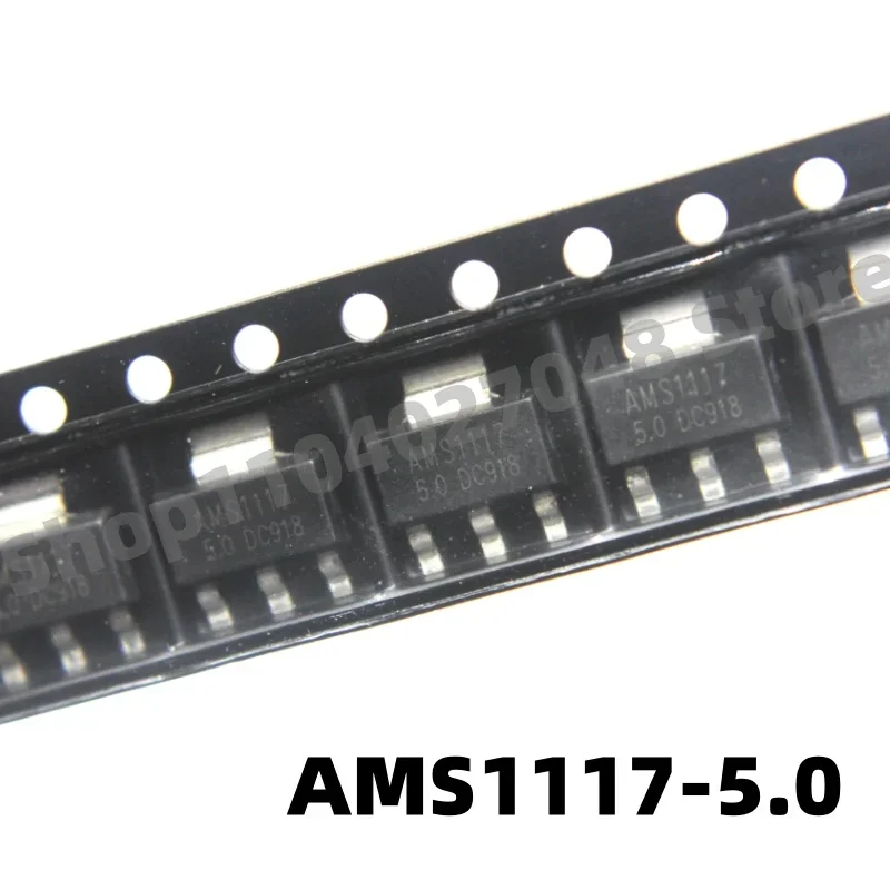 10PCS AMS1117-5.0 SOT223   Buck regulator chip